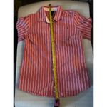 Tommy Hilfiger Red /White Striped Button Down Shirt M Classic Preppy Cherrygirl Photo 6