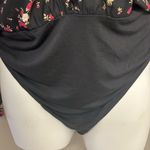 Torrid Black Floral Island Faux Button Pullover V-Neck Long Sleeve Bodysuit- 2X Photo 4