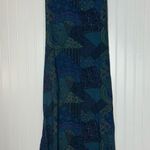 Vintage 90s Style Studio Maxi Dress Abstract Print Sleeveless Rayon USA Sz M Blue Size M Photo 0