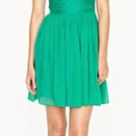 J.Crew  Womens Dress 16‎ Green Strapless Silk Cocktail Prom Homecoming Taryn NEW Photo 0