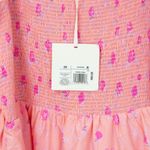 LoveShackFancy Miri Women's Smocked Midi Shift Dress Pink Floral, Size 2X Photo 4