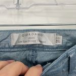 Giordano Size 26 Light Blue Metallic Low Rise Skinny Tapered Jeans Photo 5