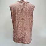 Acting Pro  Pale Mauve Sleeveless V Neck Top With Ivory Dots Size Medium Photo 5