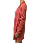 Rachel Zoe Linen Coral Open Front Knit Long Sleeve Cardigan Sweater Womens M Photo 1