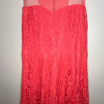 Xhilaration  Coral Pink Sleeveless Lined Lace Dress Women’s Size Large Photo 0