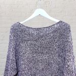 PINK - Victoria's Secret  XS Purple Marled Oversized Cropped Sweater Photo 4