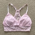 Fabletics Pale Pink Lacy Sports Bra Light Support Size XS Ballet Barbie Like New Photo 0