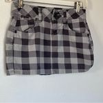 Miley Cyrus & Max Azria Women Buffalo Plaid checkered mini skirt Grey XSmall 1 Gray Size undefined Photo 4