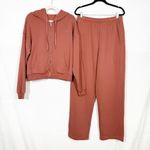 Vitality Cozy Set Full Zip Hoodie & Wide Leg Trouser Sweatpants Rosewood Fleece Brown Size 2X Photo 2