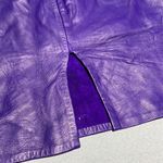 Vintage Firenze Santa Barbara genuine leather skirt Size 6 C26 Purple Photo 5