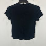 Madewell Regenerative Cotton Ribbed Crewneck Tee Shirt Stretch Jet Black XS NWT Photo 6