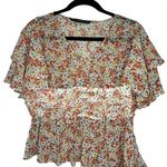 ZARA Basic Collection Floral Crop Size L Photo 1