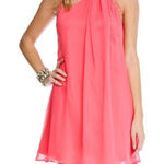 NWT London Dress Company Chloe Mini Dress Sz US 8 Watermelon Pink Cocktail Photo 0