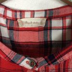 Altar'd State Altar’d State Red Plaid Button Front Peplum Flannel Shirt Long Sleeve Boho Small Photo 3