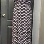 Gap  Maxi Cottagecore Coastal Preppy Lagenlook Navy White Side Split Beach Dress Photo 0