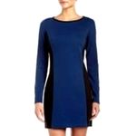 Laundry by Shelli Segal Night Sky Long Sleeve Scoop Neck Mini Dress Blue Black 8 Photo 1