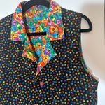 Vintage dog dreams colorful reversible dog animal print vest small Black Photo 7