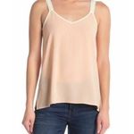Bobeau NWT Womens Nordstrom Rack  Peach Contrast Trim V-Neck Cami Tank Top - Sz M Photo 0