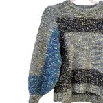 Ted Baker  London Multicolor Gray Blue Yellow Wool Blend Chunky Knit Sweater sz 2 Photo 2