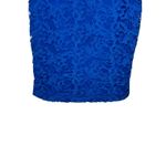 Frank Lyman Women's Dress 68256 Lace Lined‎ Open Back Cap Sleeve Size 6 NWT Blue Photo 3