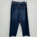 Time and Tru jeans women's 8 paperbag wide leg crop belted blue dark wash NEW Photo 2