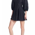 Anthropologie Corey Lynn Calter Odette Mini Dress sz M Black floral jacquard New Size M Photo 0