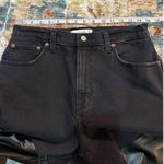 Abercrombie & Fitch NWT 90s Straight High Rise Jeans Faux Leather sz 29 / 8S Photo 8