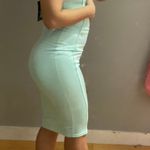 Pretty Little Thing Aqua second skin square neck binding detail midaxi dress Photo 5