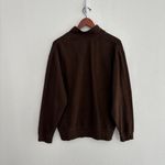 Roundtree & Yorke Brown Quarter Zip Sweater Photo 4