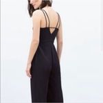 ZARA  WB Navy Blue Strappy Sleeveless Cropped Jumpsuit Cut Outs Medium Photo 2