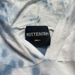 Kittenish  blue/white tie dye cropped lightweight hoodie Photo 1