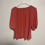 Ann Taylor  Rust Blouse with Puff Sleeves Photo 3