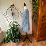 Sweater Cardigan Shacket Button Front Size S Blue Photo 2