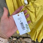 Chelsea and Violet  Linen Dress Size Medium Ruffle Open Back Celery Yellow Sz M New Photo 7