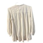 Anthropologie  Haley Embroidered Lace Tunic Top Medium Petite Ivory Anthro Photo 2