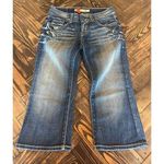 BKE  Denim Culture Cropped Jeans Women 25 Y2K Grunge Western Cowgirl Thick Stitch Photo 0
