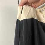 Abercrombie & Fitch New  One-Shoulder Scarf Midi Dress black cream size Pet Small Photo 6