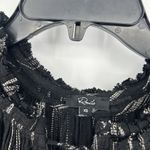 Rails  Abia Dress Tiered Black Stripe Smocked Ruffle Linen Blend Boho Size XS Photo 9