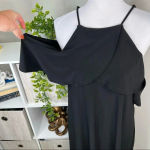 1. State  Black Jersey Knit Draped Shoulder Dress NEW Size M Photo 2