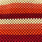 Urban Outfitters  Retro Orange Red Cream Beaded Handbag NWT Photo 1