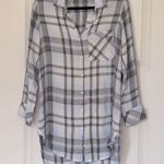 Cloth & Stone Anthro Hipster Shirt Dress Flannel Pocket Plaid XS Photo 0