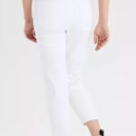 American Eagle  Stretch Tomgirl Relaxed Cropped Jean White Comfort Summer 20R Photo 0