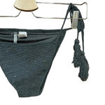 Vitamin A Nightbird Crochet Tie Side Bikini Bottom Black Size Small Photo 3