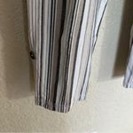 Chico's "Knit" Earth Tones Striped Pull On Pants Size 1.5 Casual Stretch Capri Photo 5