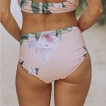 ALBION FIT Albion Lulu High Rise Pink Floral Shock Bikini Bottoms in Large Photo 1