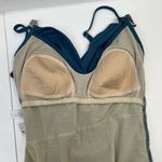 Shape Fx  Sz 10 Swimsuit Teal Tummy Smoothing Wrap Look Ruched No Wire One Piece Photo 8