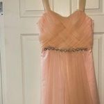 Beautiful light pink bridesmaid’s/prom dress with jewel detailing. Size 4 Photo 0