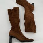 Franco Sarto Vintage Made in Brazil faux leather tall brown tan boots size 8.5 Photo 1