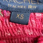 Boho Floral Maxi Skirt XS Smocked Waist Button Front Festival Cottagecore Boho Pink Photo 9