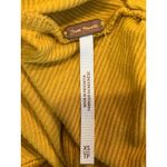 Free People  Mustard Yellow Ribbed Open V Back XS Oversize Loose Fit Photo 3